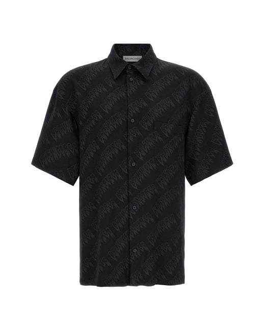 Balenciaga Black Logo Shirt for men