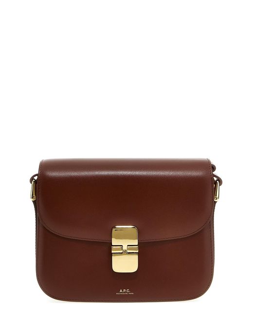 A.P.C. Brown 'grace Small' Crossbody Bag