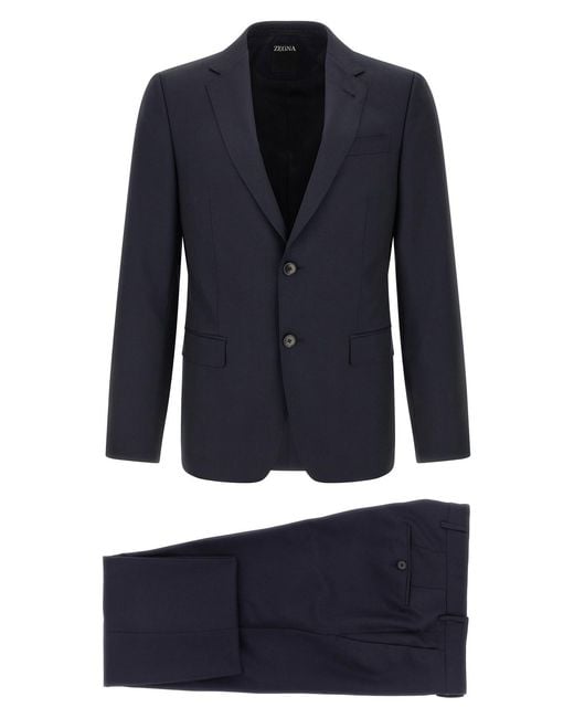 Zegna Blue Mohair Wool Dress for men