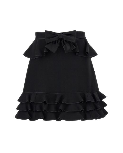 Valentino Garavani Black Crepe Couture Skirt