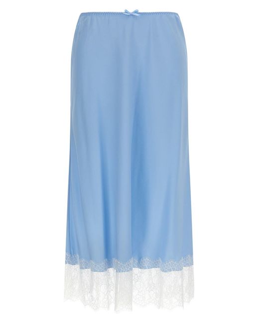 Moschino Blue Lace Skirt