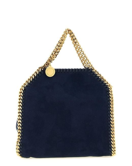 Stella McCartney Blue 'falabella Mini' Suede Shoulder Bag