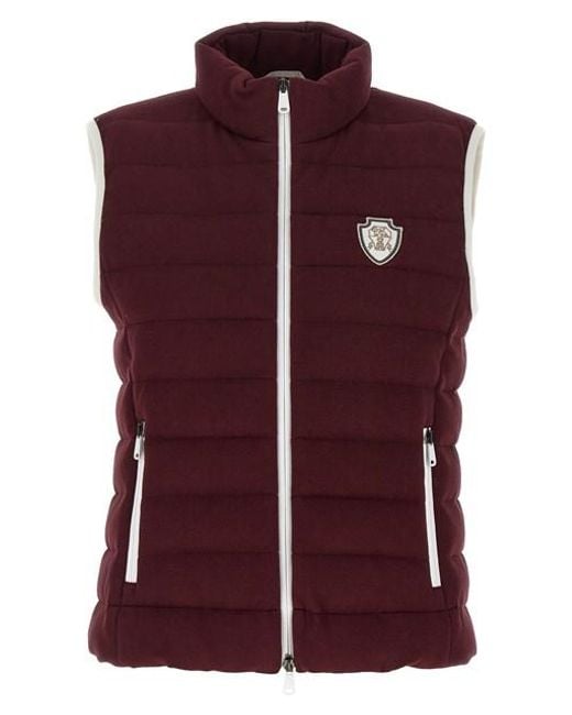 Brunello Cucinelli Purple Logo Vest