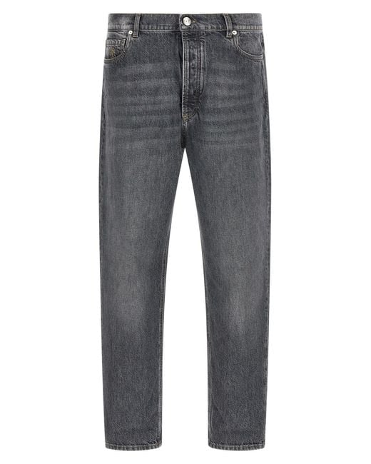 Brunello Cucinelli Gray Jeans Denim Greyscale for men