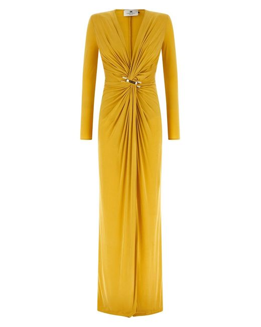 Elisabetta Franchi Yellow Carpet Dress