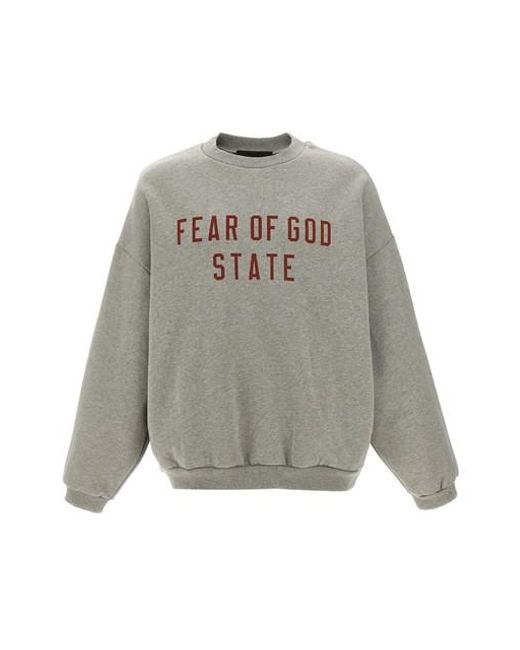 Felpa 'State' di Fear Of God in Gray da Uomo
