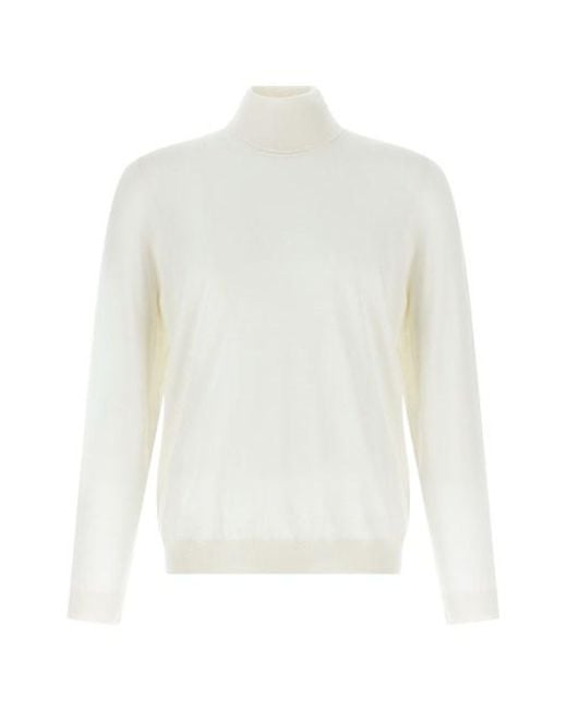 Boss White 'musso-p' Sweater for men