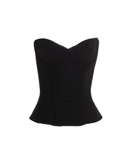 Balenciaga Black Bustier Top