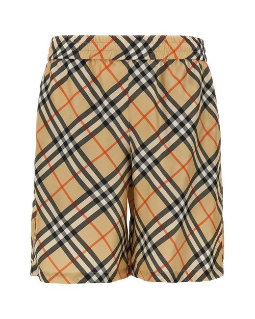 Burberry Natural Silk Shorts for men