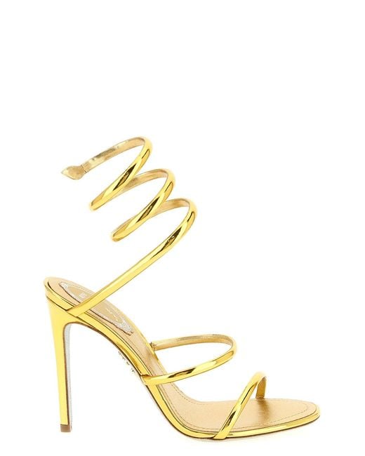 Rene Caovilla Metallic Leather Heels