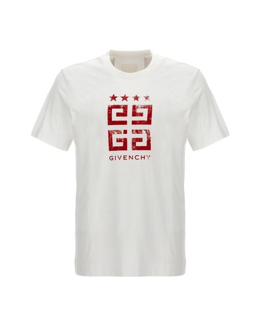 Givenchy White '4g Stars' T-shirt for men