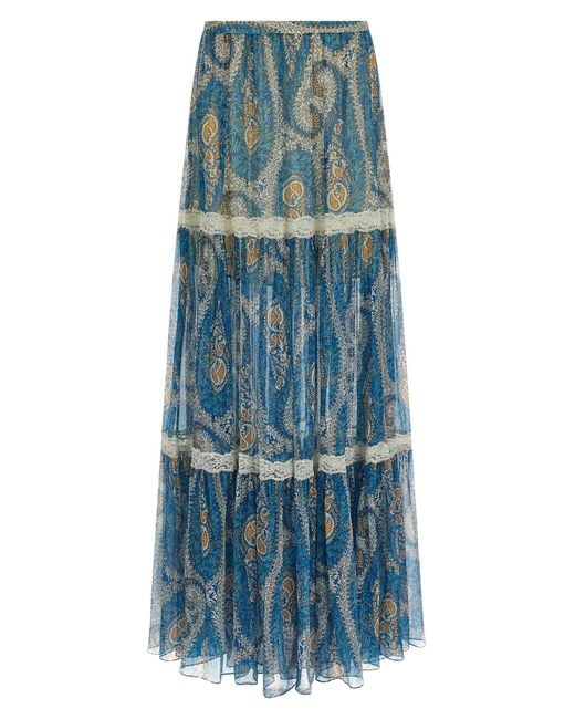 Etro Blue Maxi Skirts