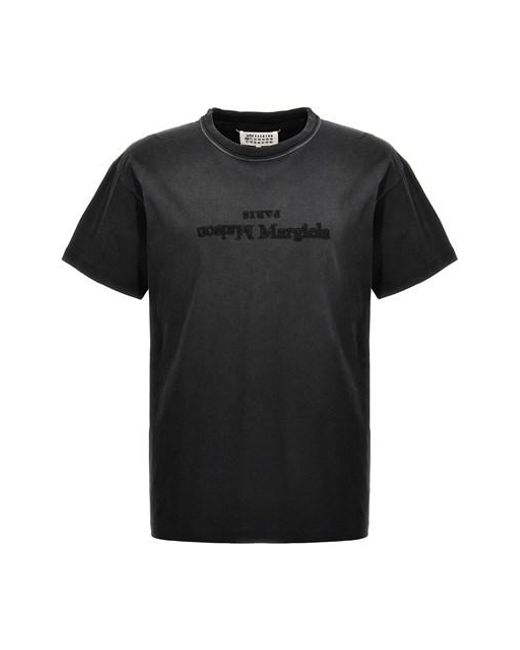T-shirt logo di Maison Margiela in Black da Uomo