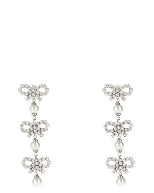 Self-Portrait Multicolor Ohrringe "Micro Bow Pearl Tiered"