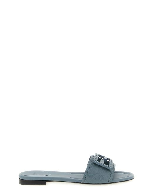 Fendi Black 'baguette' Slides