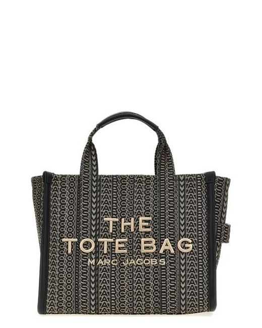Shopping 'The Monogram Jacquard Medium Tote' di Marc Jacobs in Black