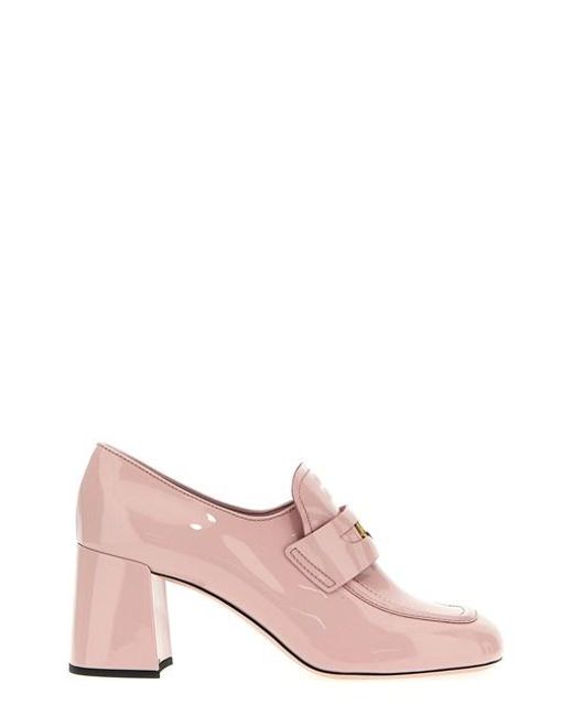 Miu Miu Pink Patent Loafers