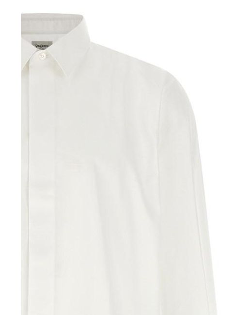Camicia 'Cassandre' di Saint Laurent in White da Uomo