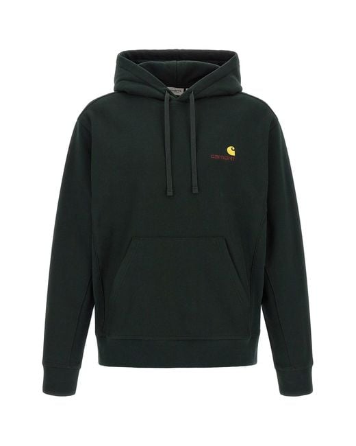 Carhartt Green 'american Script' Hoodie for men