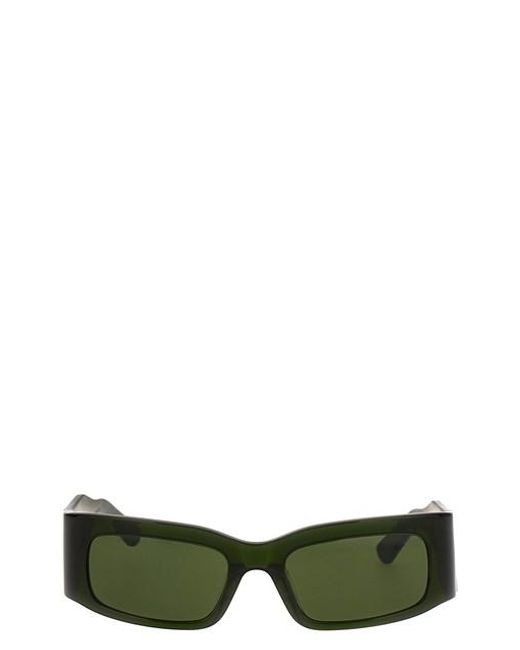 Occhiali da Sole 'Paper Rectangle' di Balenciaga in Green