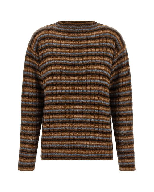 Prada Gestreifter Pullover in Brown für Herren