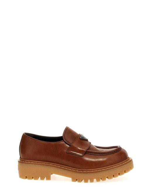 Prada Brown 'Double Chocolate' Loafers for men
