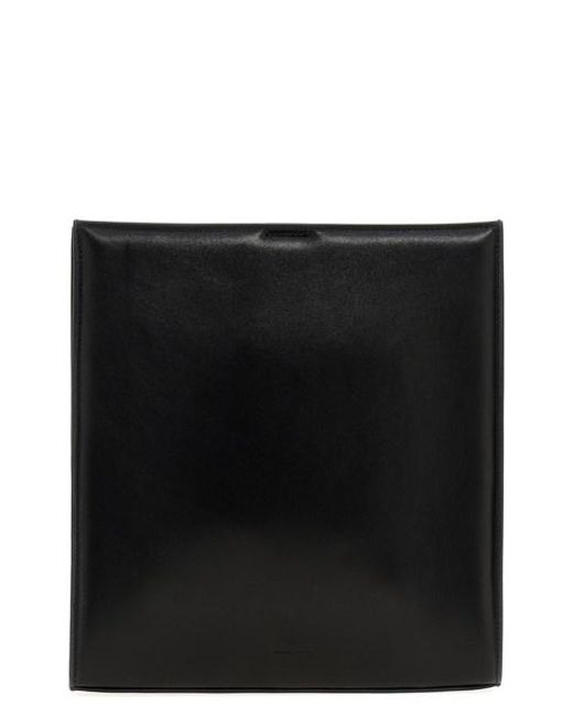 Tracolla pelle di Jil Sander in Black