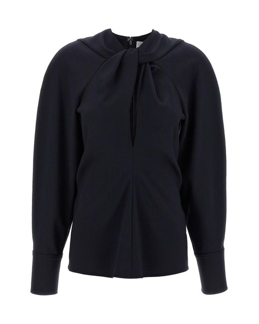 Victoria Beckham Blue 'twist Detail' Blouse