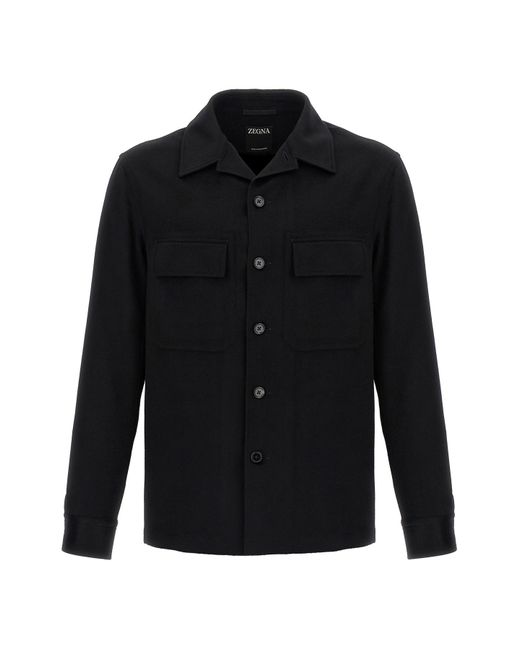 Zegna Überhemd "Alba" in Black für Herren