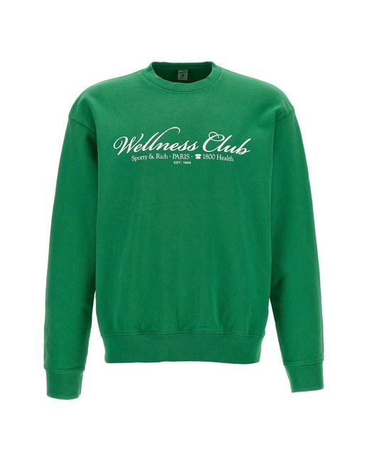 Sporty & Rich Green 'wellness & Health' Sweatshirt