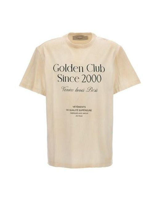 Golden Goose Logo Print T-shirt in Natural for Men | Lyst