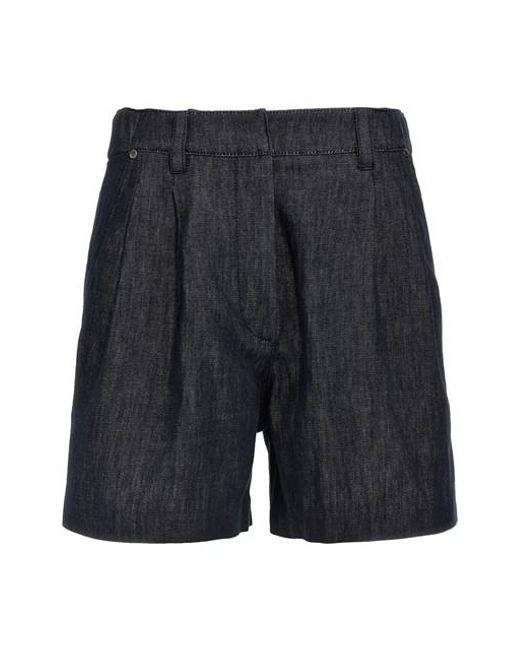 Short denim di Brunello Cucinelli in Gray