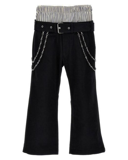 Pantalone 'Double Layered Boxer' di Bluemarble in Black da Uomo