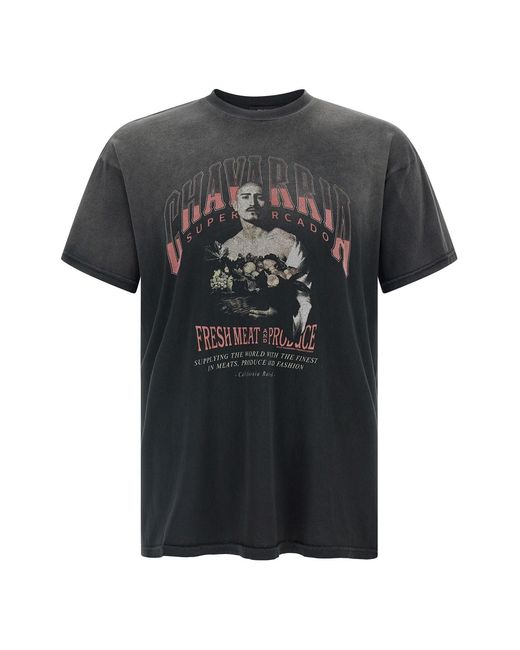 Willy Chavarria Black 'san Chachi Produce' T-shirt for men