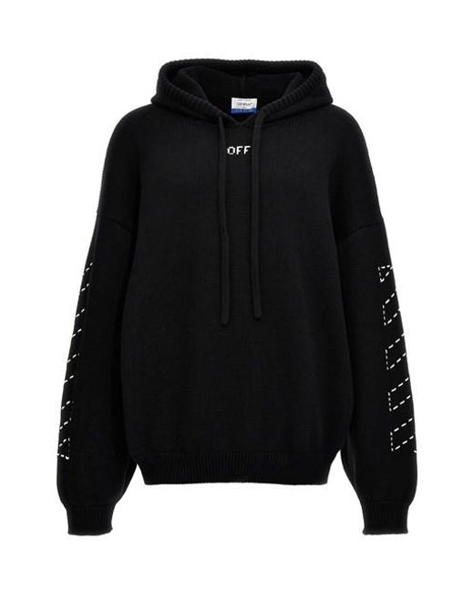 Off-White c/o Virgil Abloh Black 'stitch Arr Diags' Hooded Sweater for men