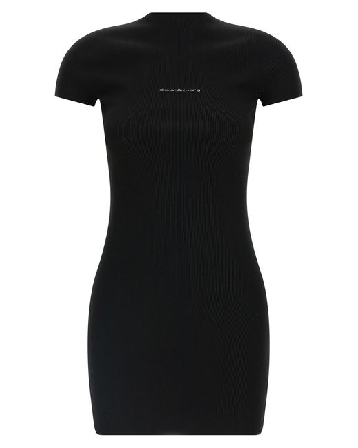 Alexander Wang Black Logo Dress