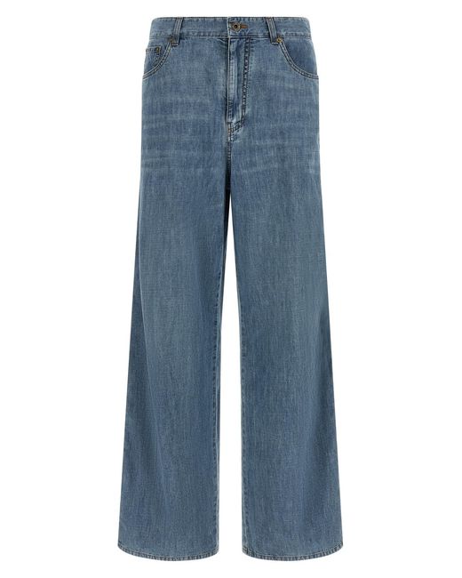 Miu Miu Blue Cotton Jeans