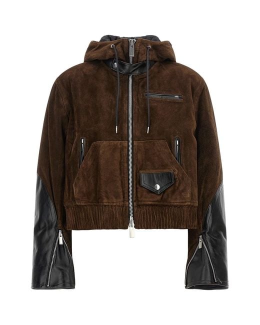 Sacai Brown Suede Jacket