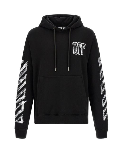 Off-White c/o Virgil Abloh Black 'motion Arrow Skate' Hoodie for men