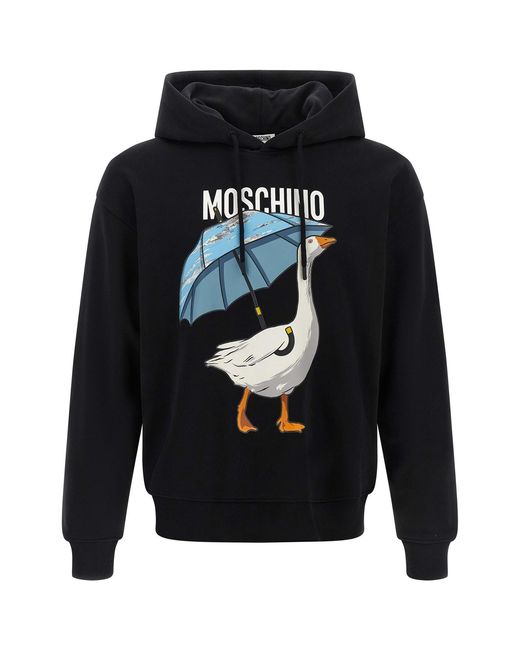 Moschino Blue 'goose' Hoodie for men