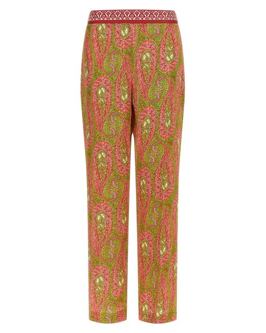 Etro Orange 'Paisley Foliage' Pants