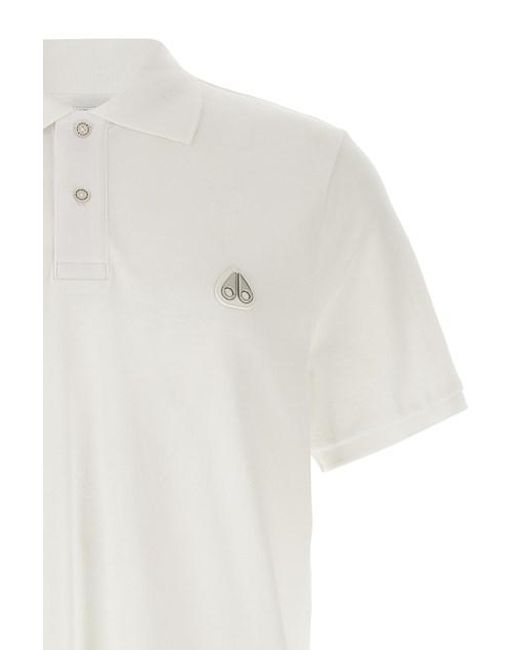 Polo 'Everett' di Moose Knuckles in White da Uomo