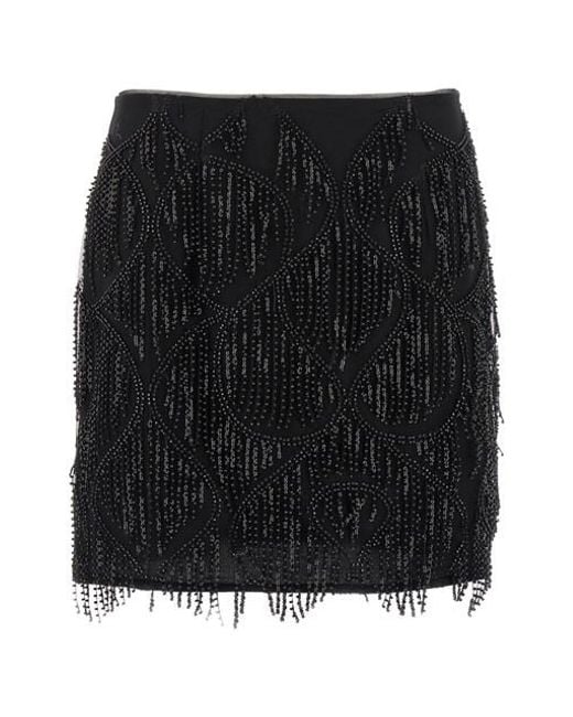 Gonna Frange Perline di ROTATE BIRGER CHRISTENSEN in Black