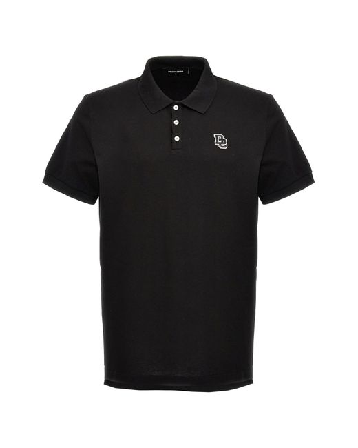 DSquared² Black 'tennis Fit' Polo Shirt for men