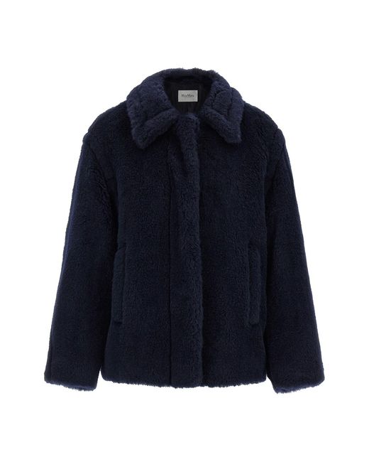 Max Mara Blue 'Mxmfuggito' Coat