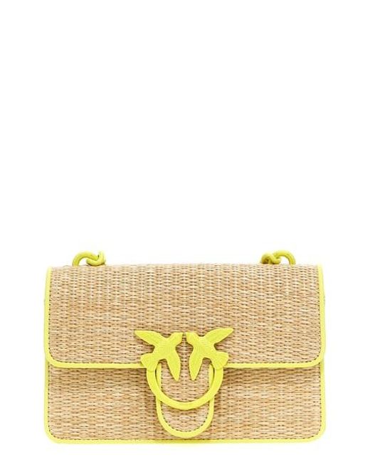Pinko Yellow 'mini Love Bag Light' Crossbody Bag
