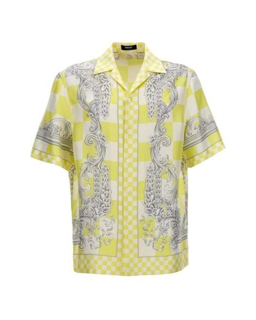 Versace Yellow 'medusa E Barocco' Shirt for men