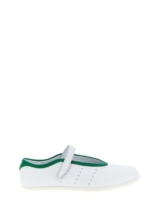 Adidas Originals Green 'stan Smith Lo Ballet' Ballet Flats
