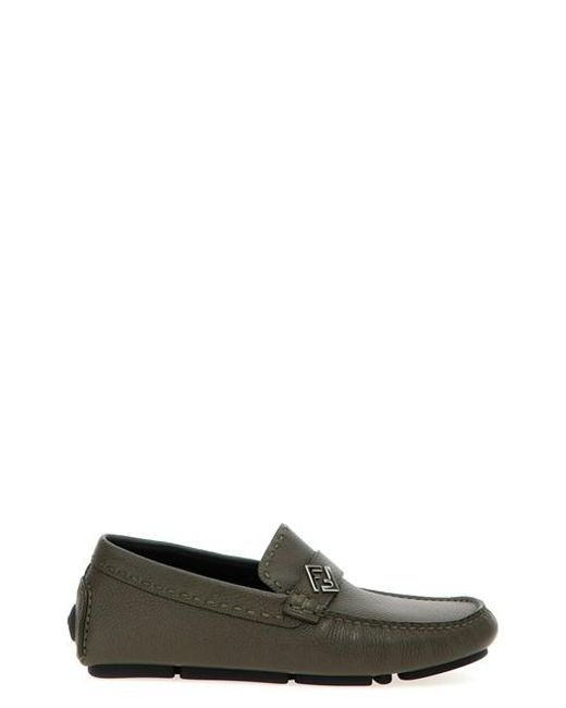 Mocassino 'FF Squared' di Fendi in Green da Uomo