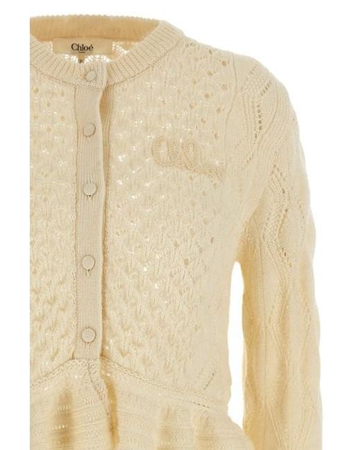 Cardigan Lavorazione Pointelle di Chloé in White